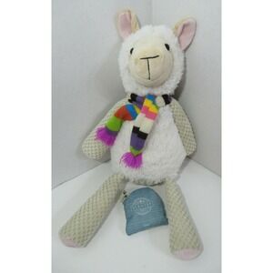 Scentsy Buddy Alma the Alpaca plush wearing scarf LUNA Scent Pack no zipper pull
